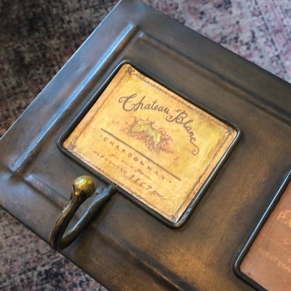 Wine Label Wall Rack - 6 Iron Hooks - Picture 9 of 9